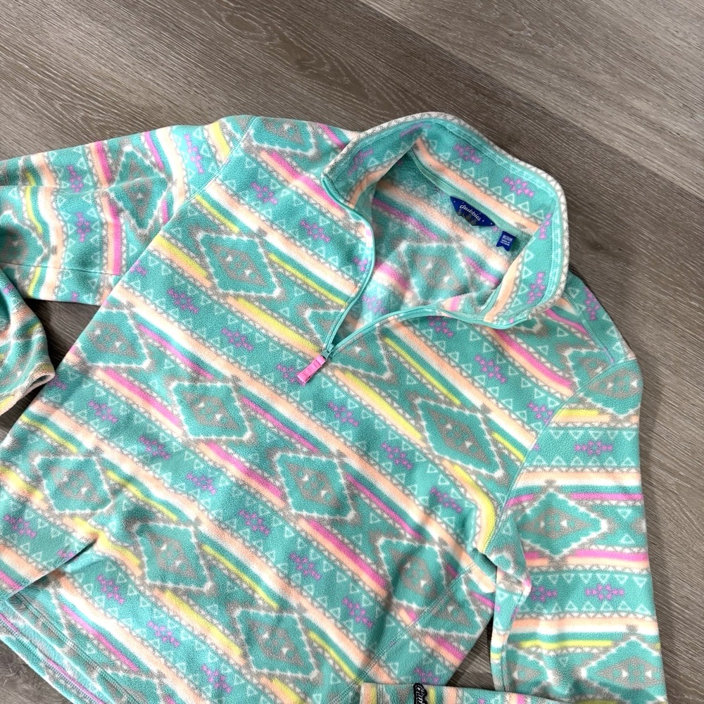 Chubbies The Flame Commander Aztec Pastel 1/4‎ Zip Pullover Fleece Size M
